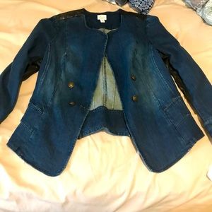 Medium Jean and leather jacket by style&co